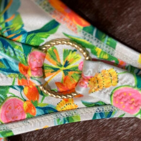 Kulani Kinis Golden Hour Ring Bikini Bottoms Floral Tropical Print S - Picture 13 of 14